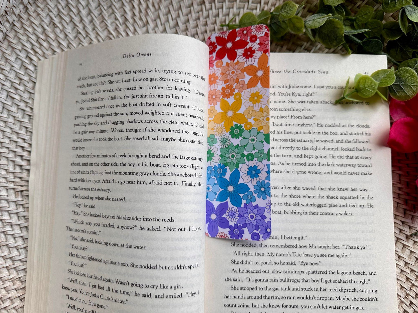 Rainbow Flower Bookmark