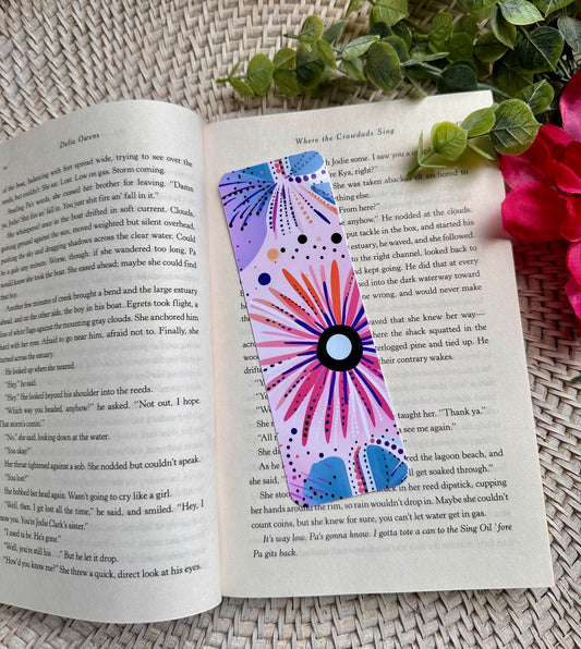 Vibrant Floral Bookmark