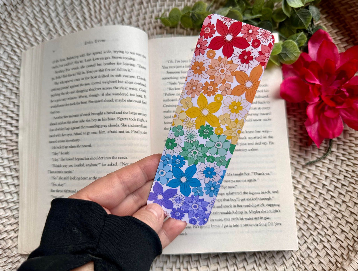 Rainbow Flower Bookmark