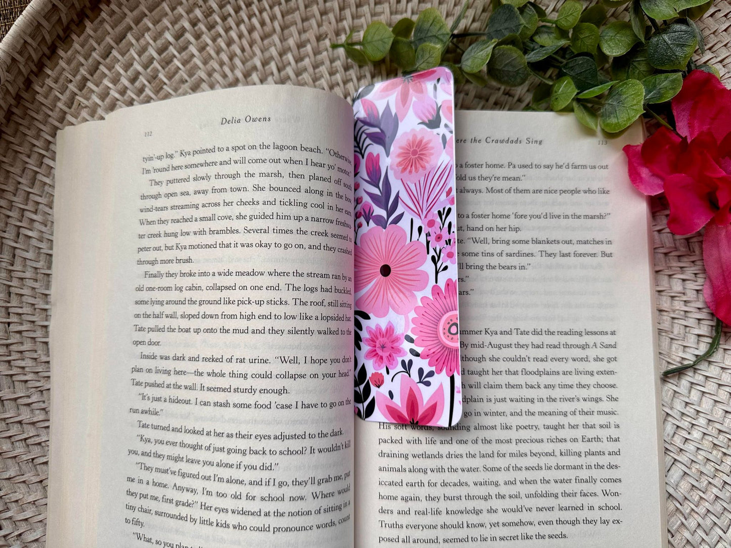 Pink Flower Bookmark