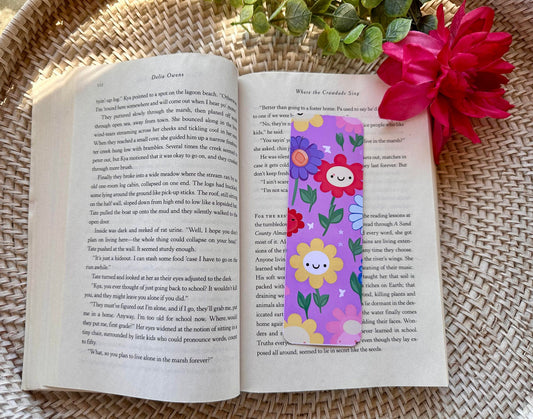 Smiley Face Flower Bookmark