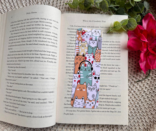 Cat W/Headphones Bookmark