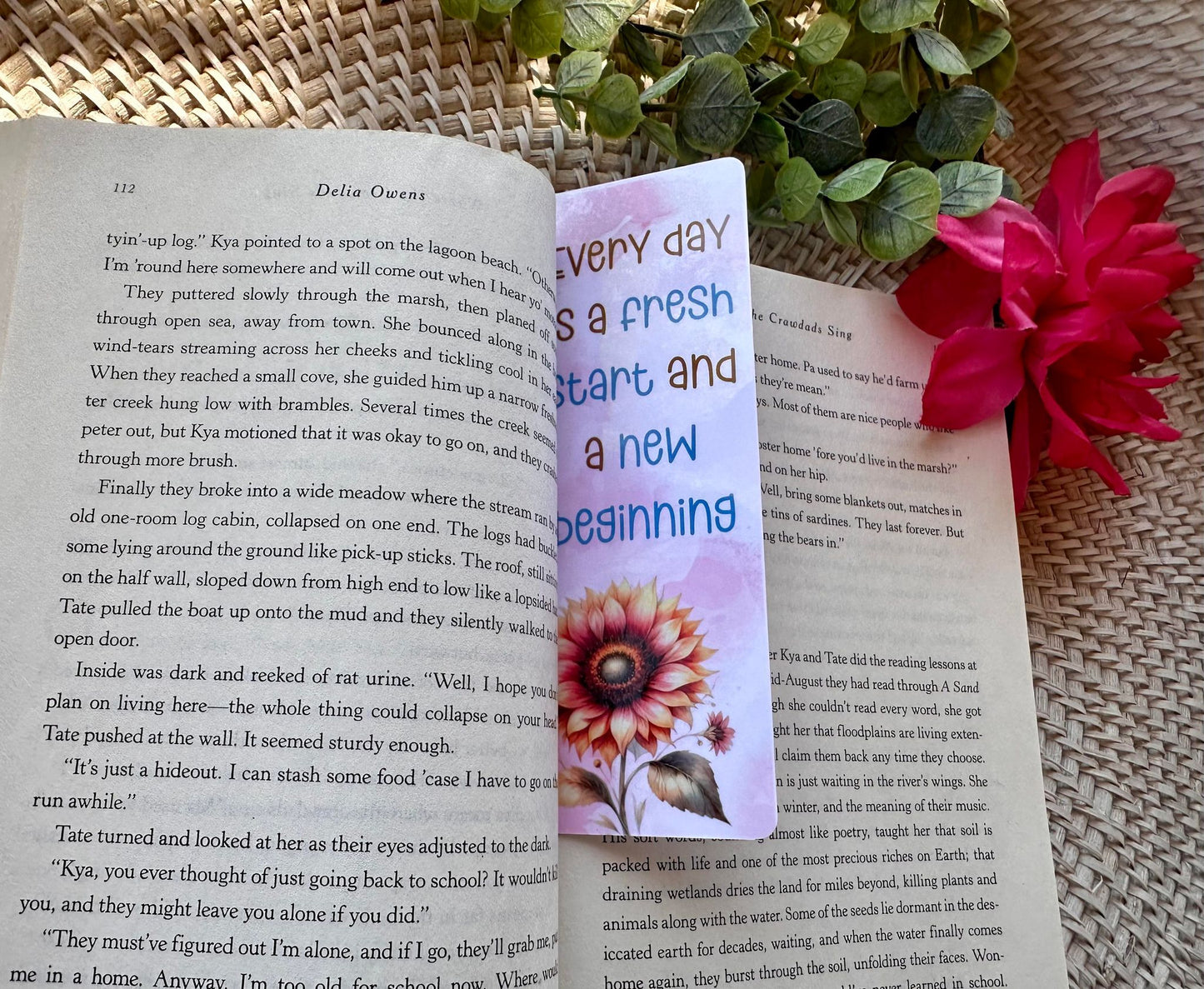 Fresh Start & Sunflower Bookmark