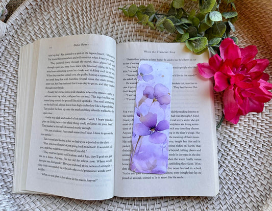 Purple Floral Bookmark