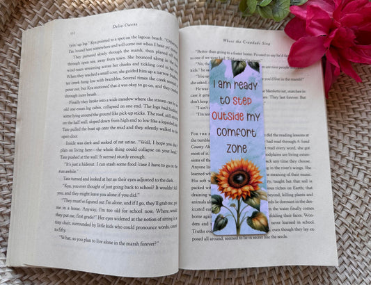 Comfort Zone & Sunflower Bookmark