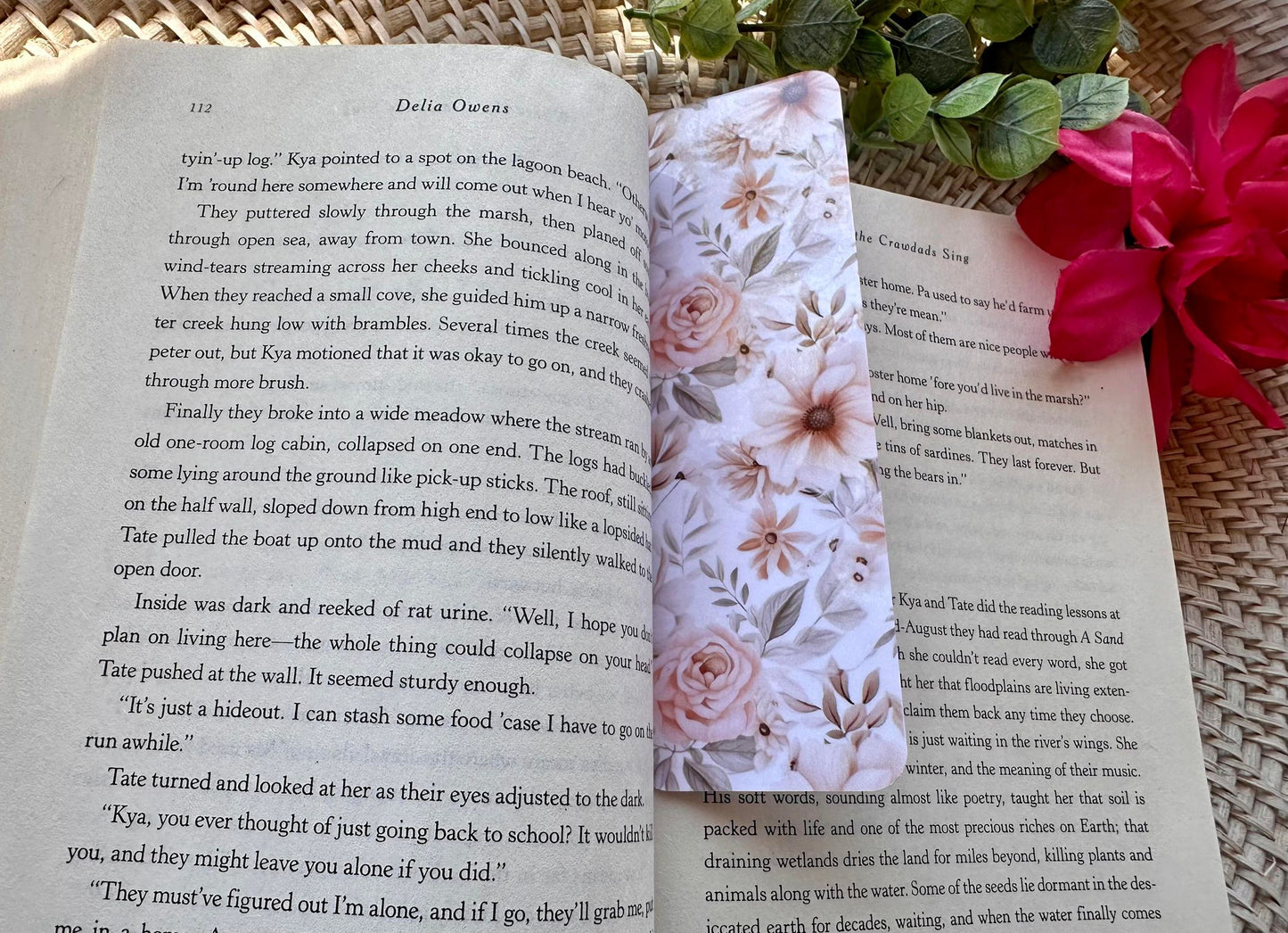 Neutral Floral Bookmark