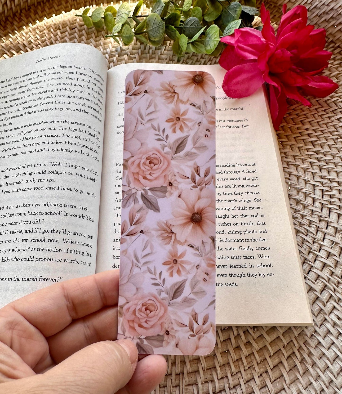 Neutral Floral Bookmark