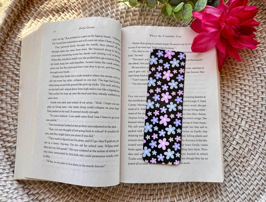 Black Floral Bookmark