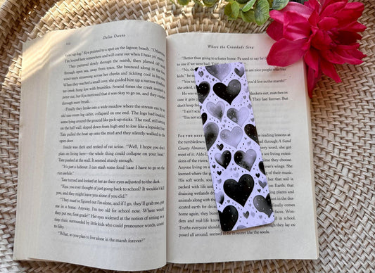 Black & White Heart Bookmark