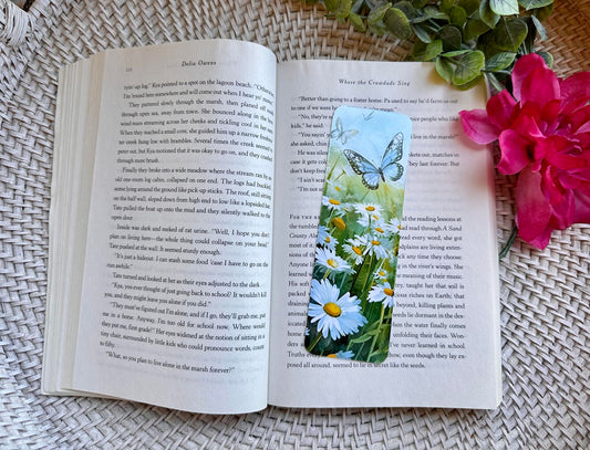 Butterfly & White Daisy Bookmark