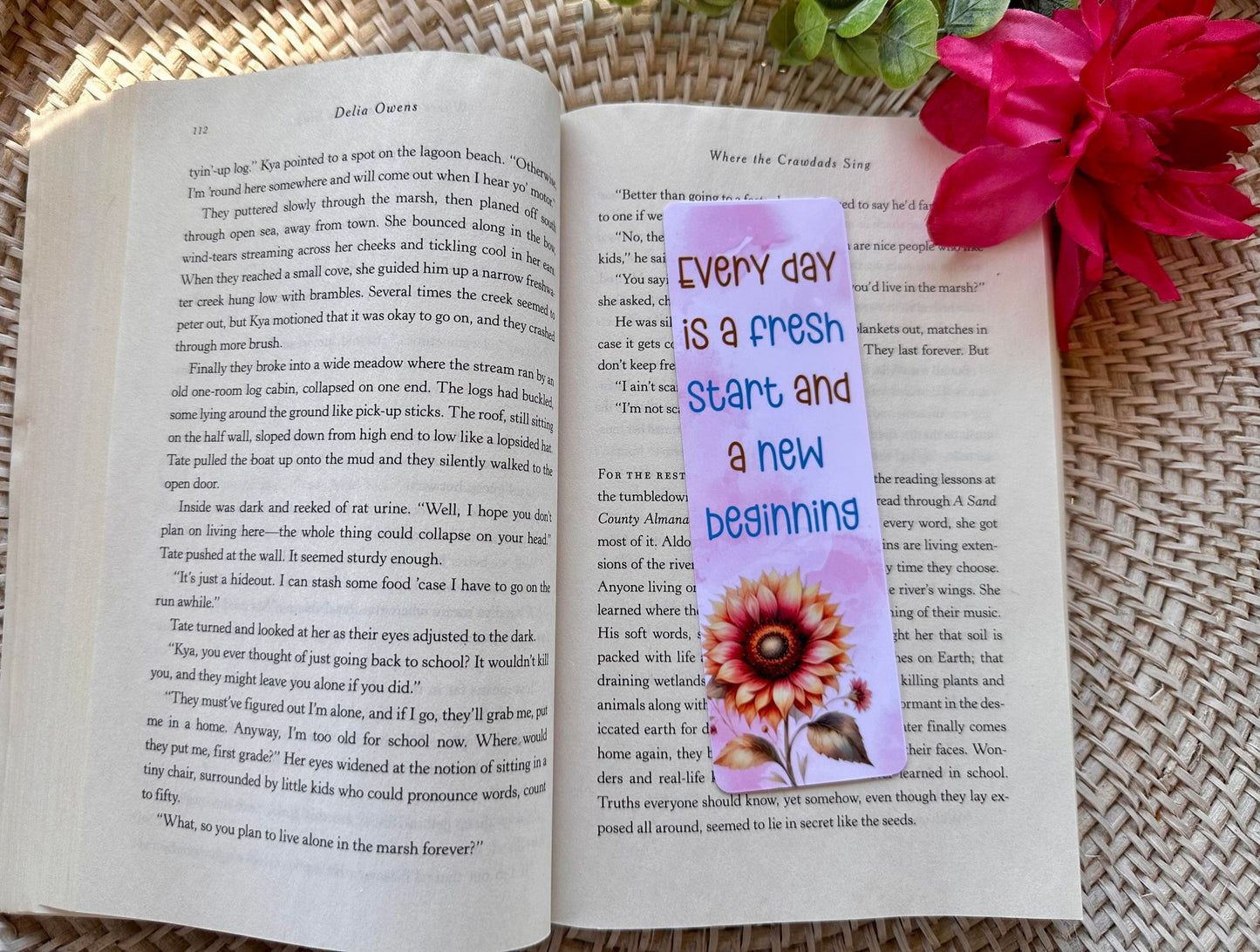 Fresh Start & Sunflower Bookmark