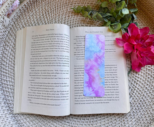 Purple & Teal Tie Dye Bookmark