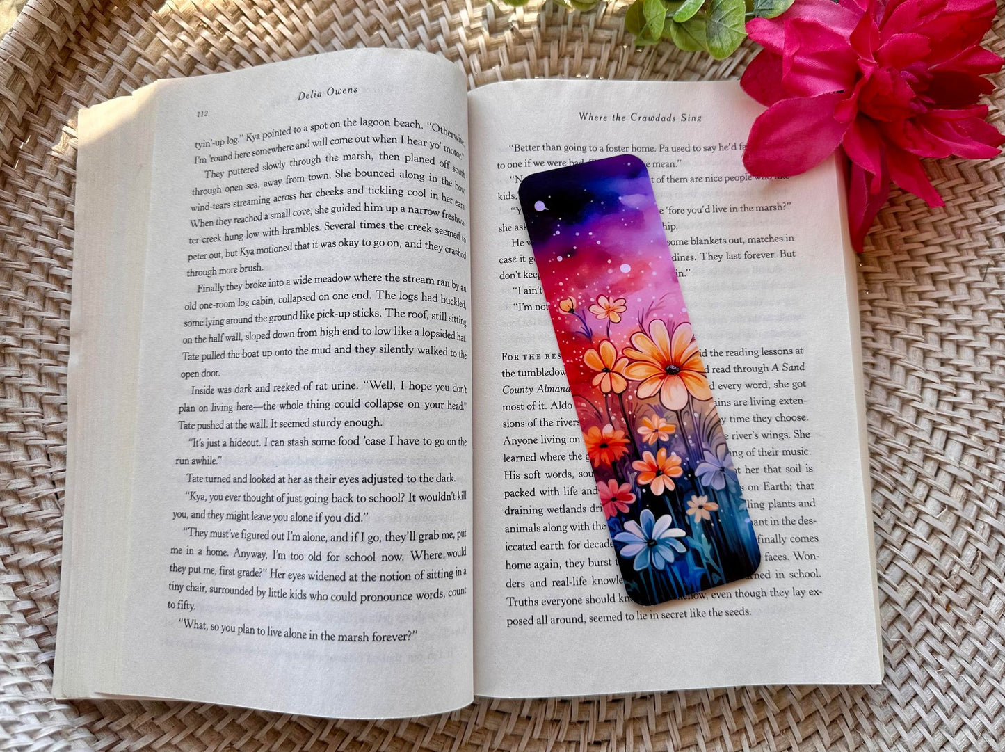 Vibrant Floral Bookmark