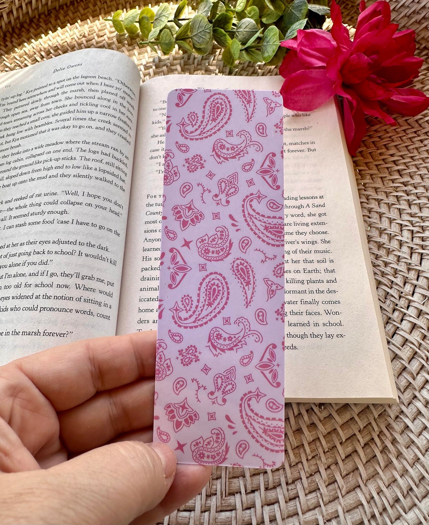 Pink Paisley Bookmark