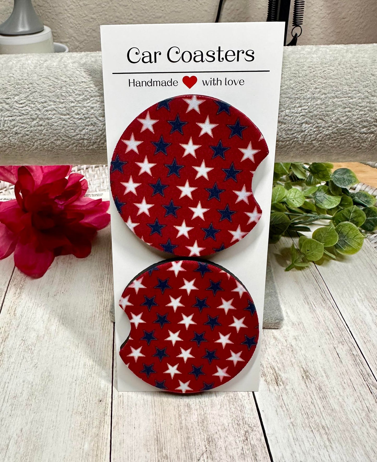 Patriotic Stars Car Coaster