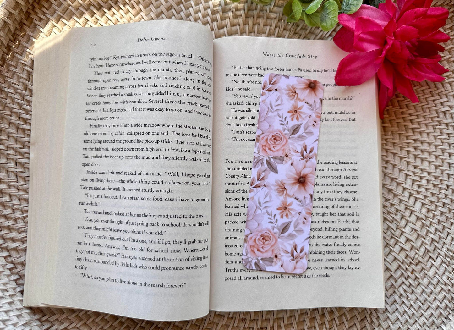 Neutral Floral Bookmark