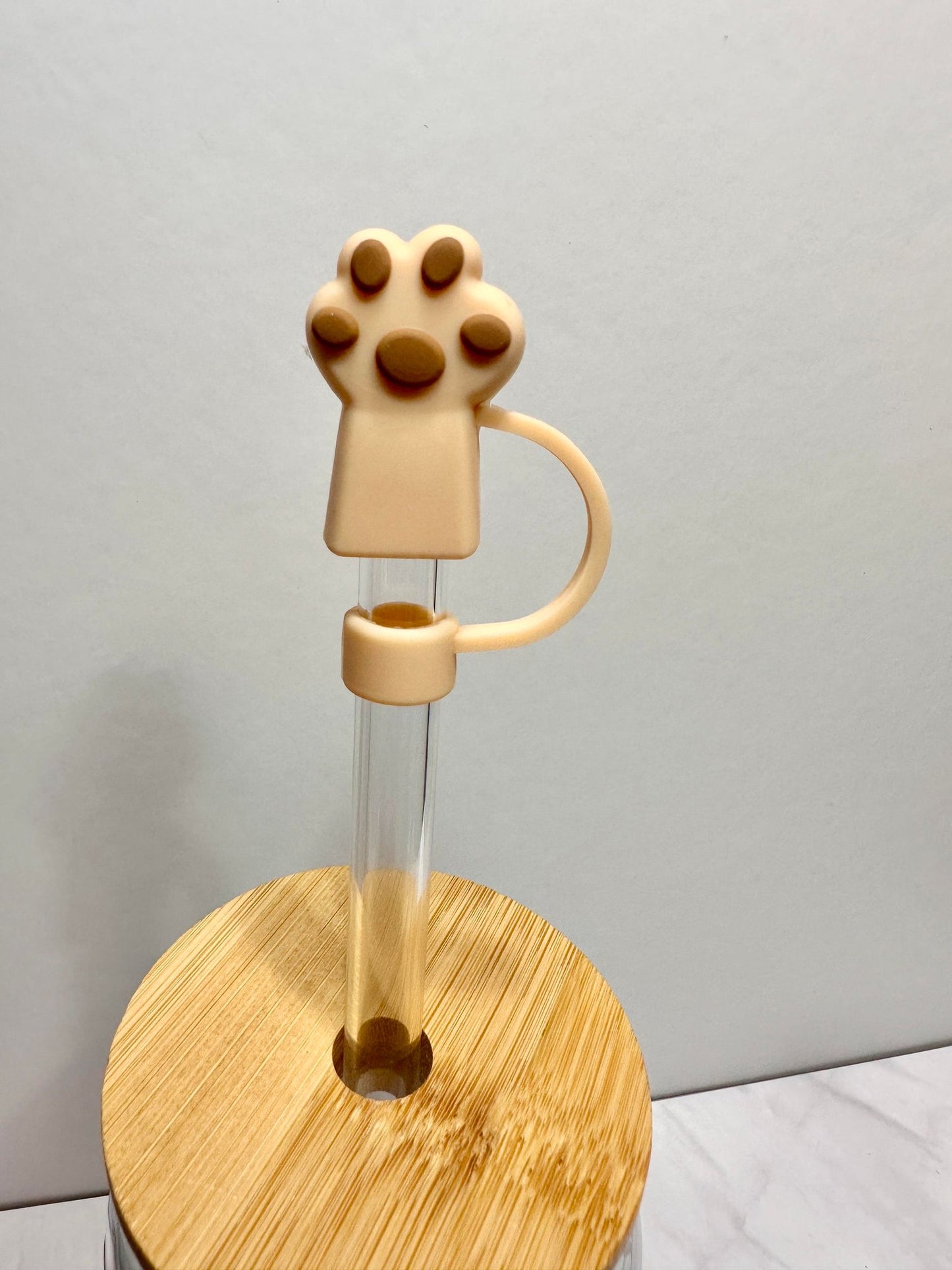 Paw Print Straw Toppers