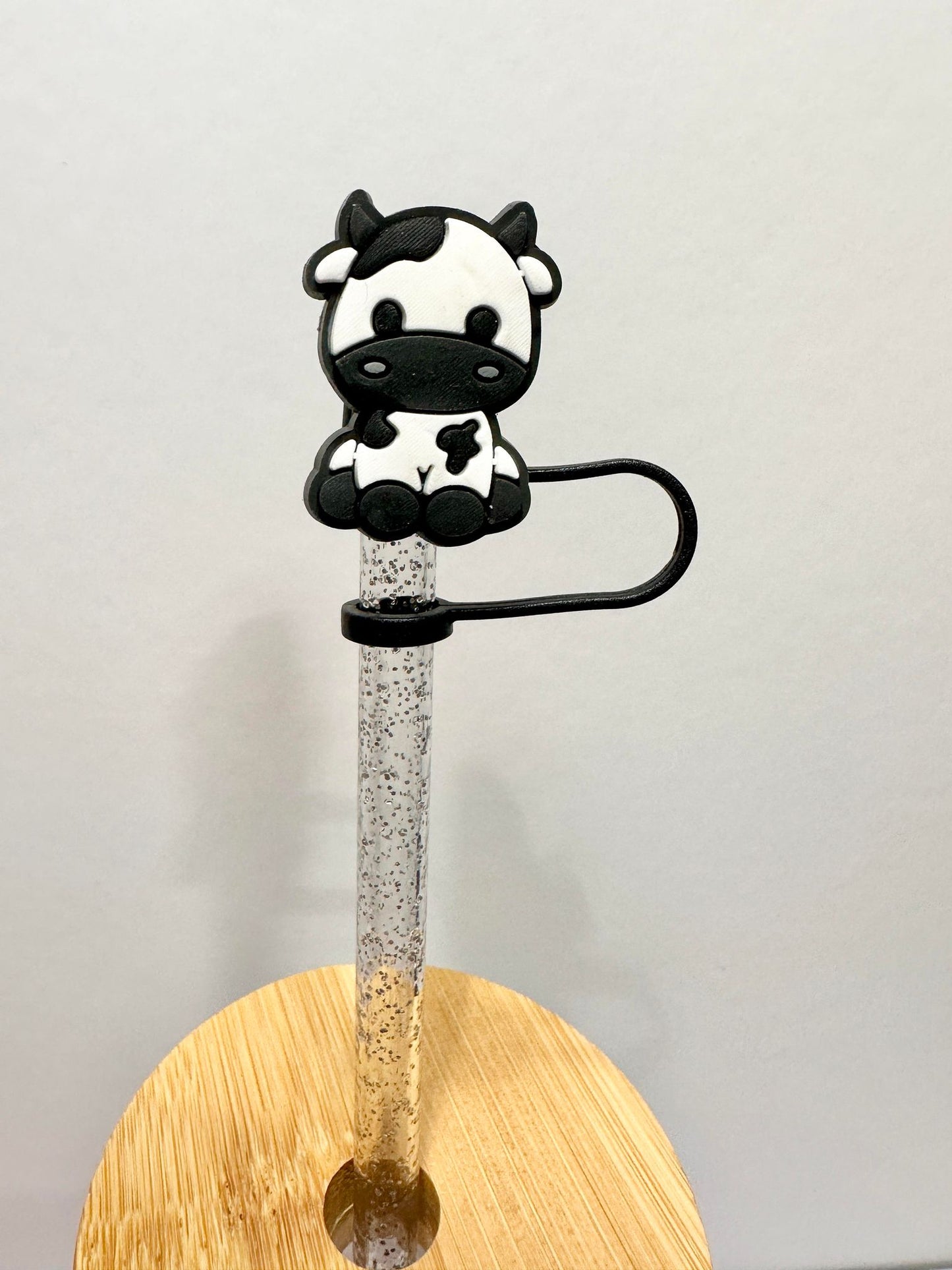 Cute Cow Straw Toppers