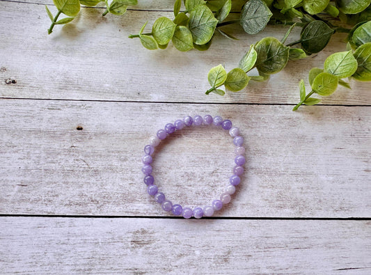 Purple "Frosted" Stretch Bracelet