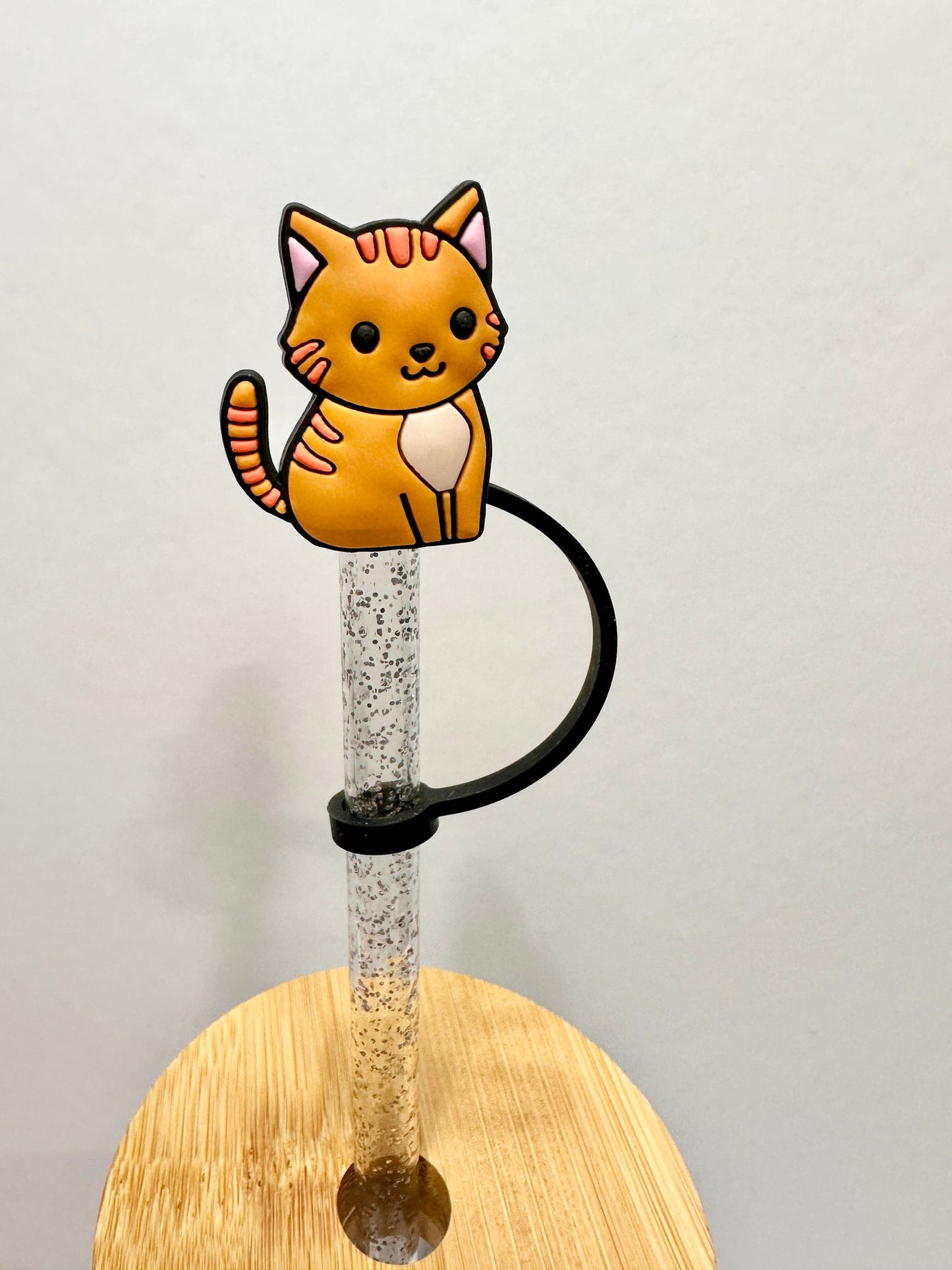 Cute Cat Straw Toppers