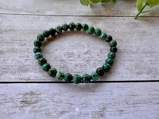 Green & Black Crackle Stretch Bracelet