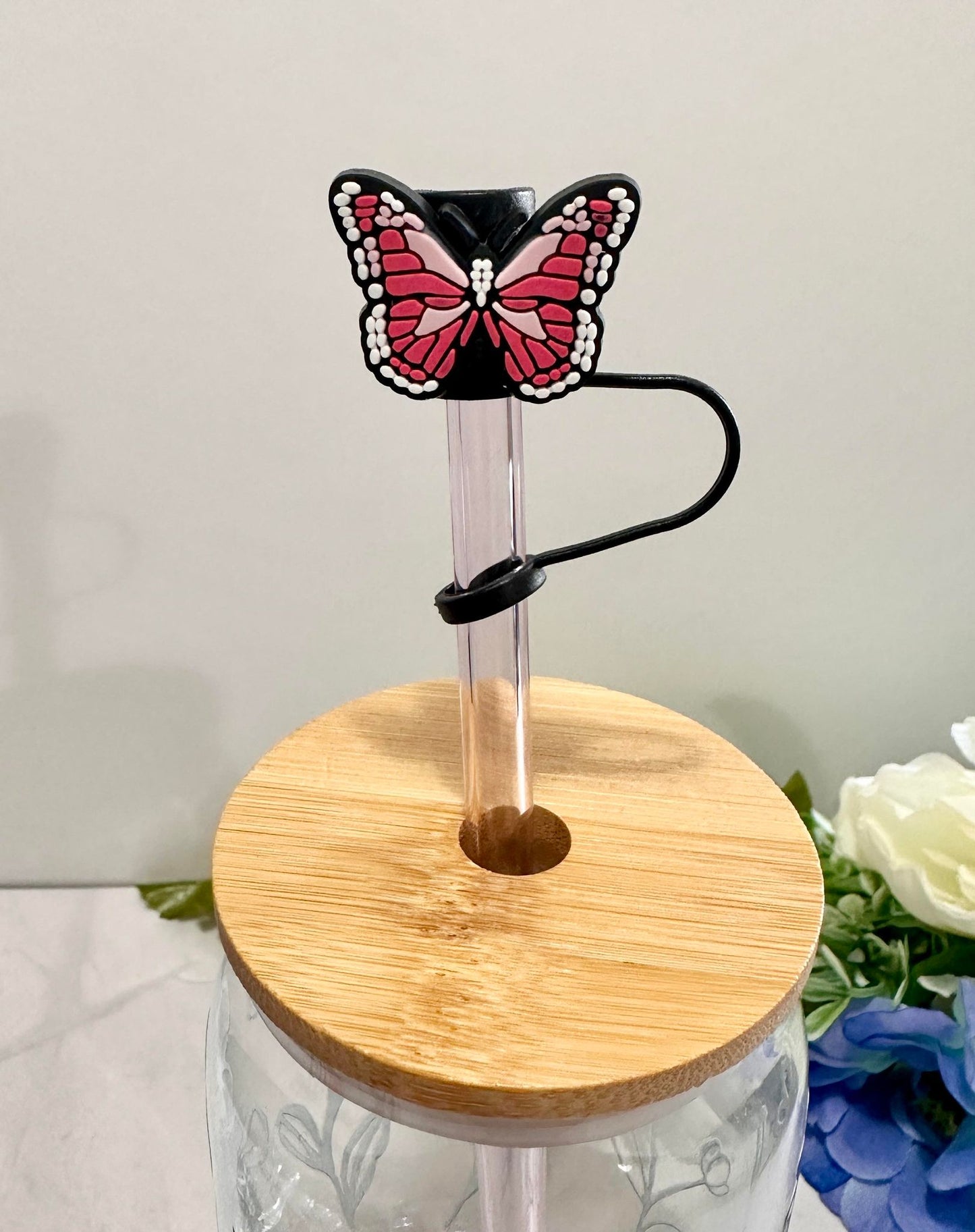 Sm Butterfly Straw Toppers (Larger)