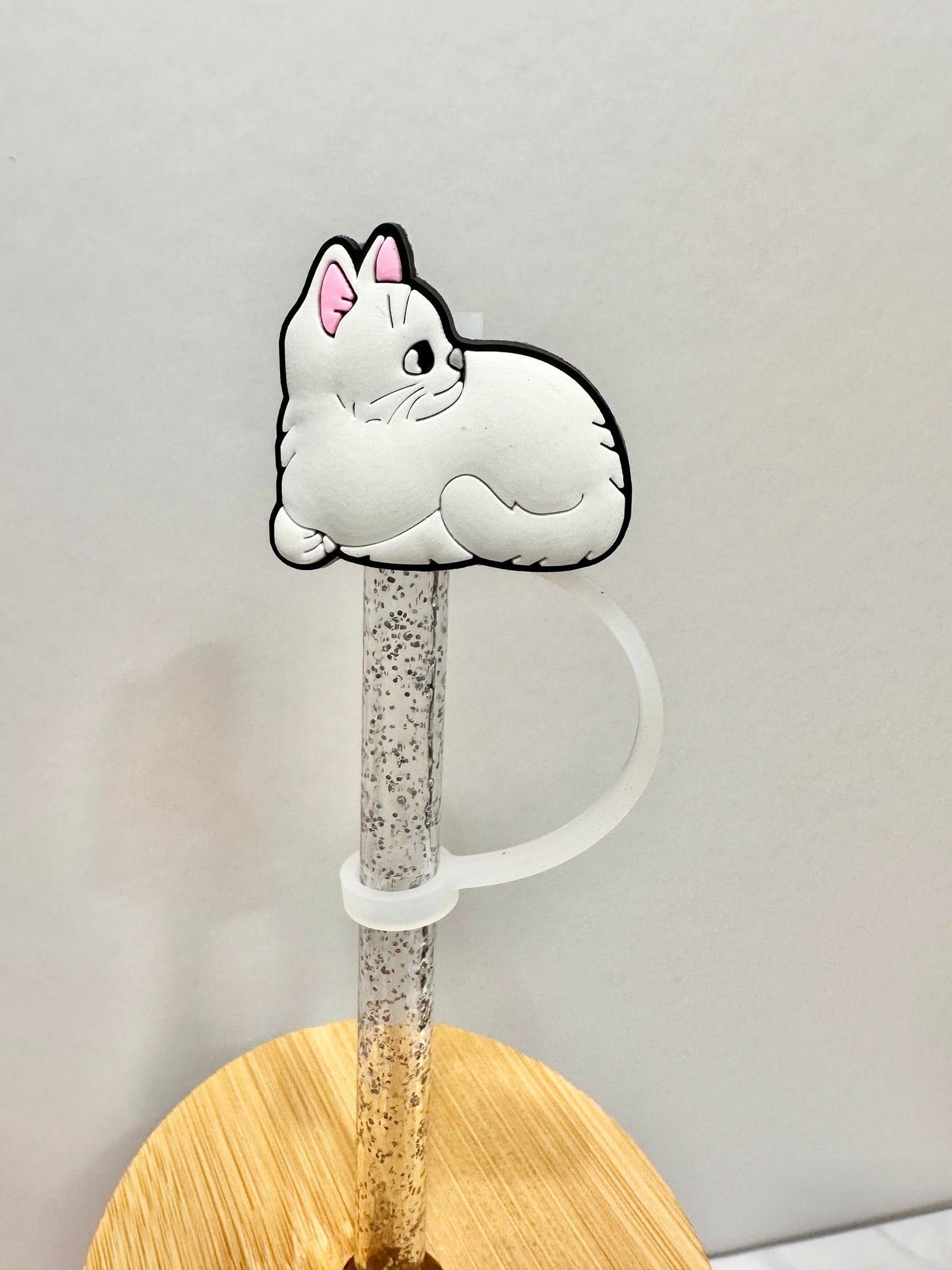 Cute Cat Straw Toppers