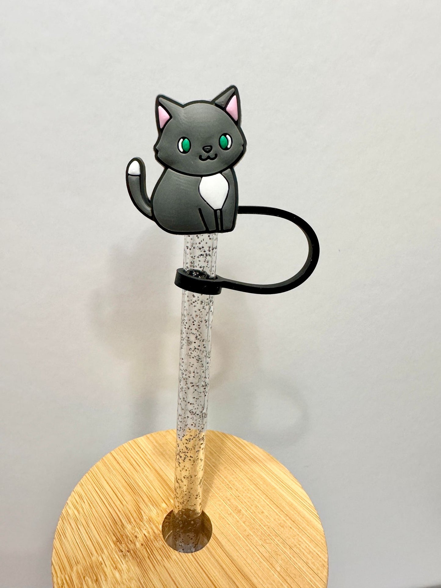 Cute Cat Straw Toppers