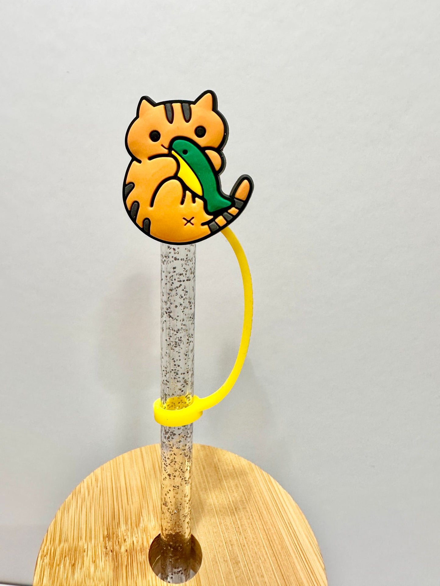 Cute Cat Straw Toppers