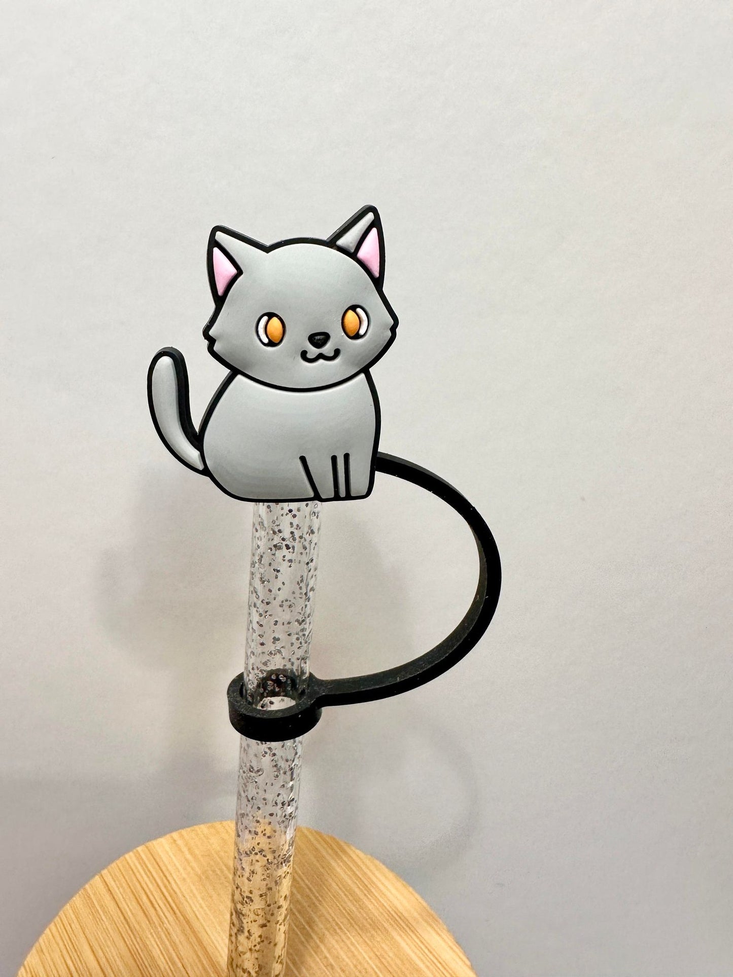 Cute Cat Straw Toppers