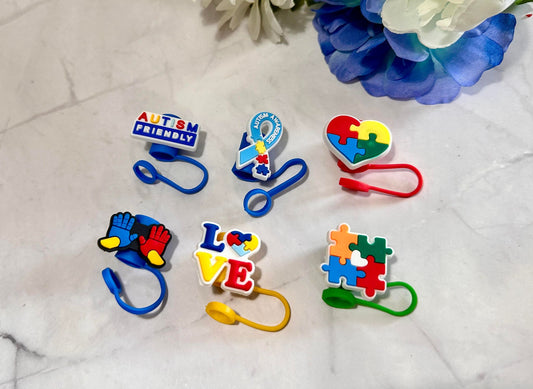 Autism Straw Toppers (Larger)