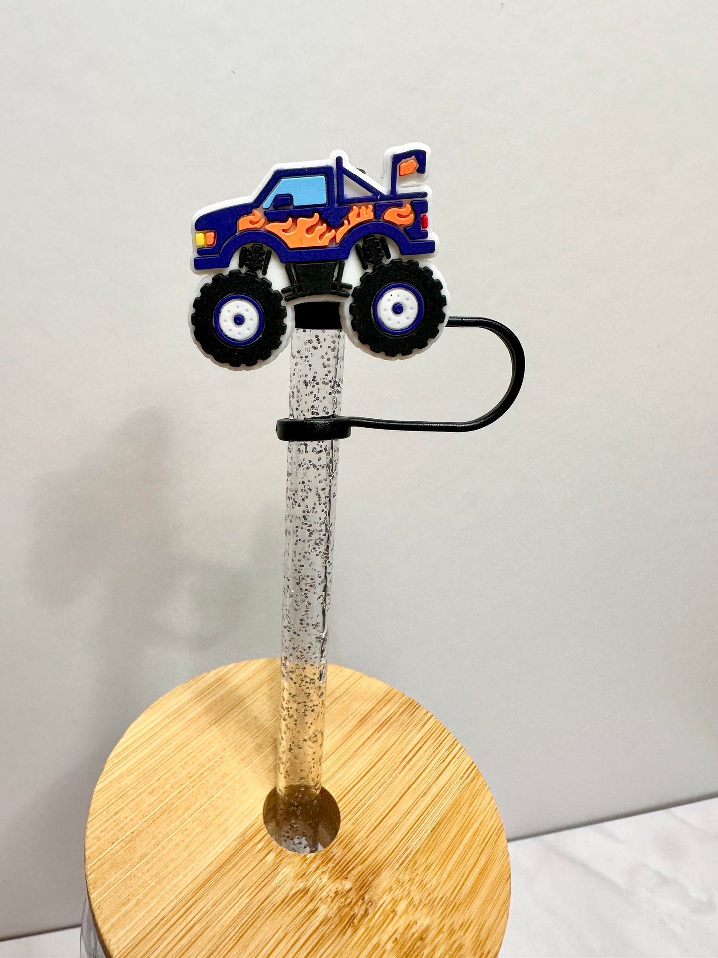 Monster Truck Straw Toppers