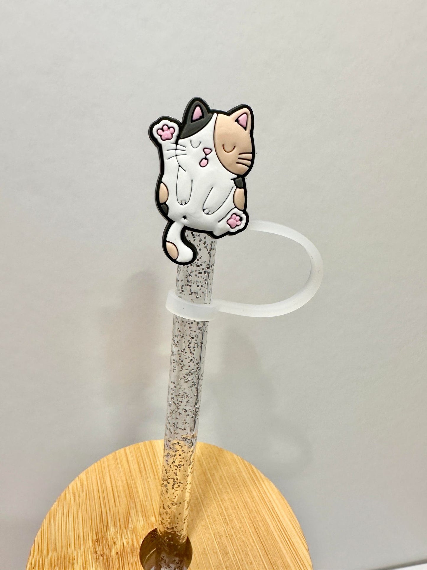 Cute Cat Straw Toppers