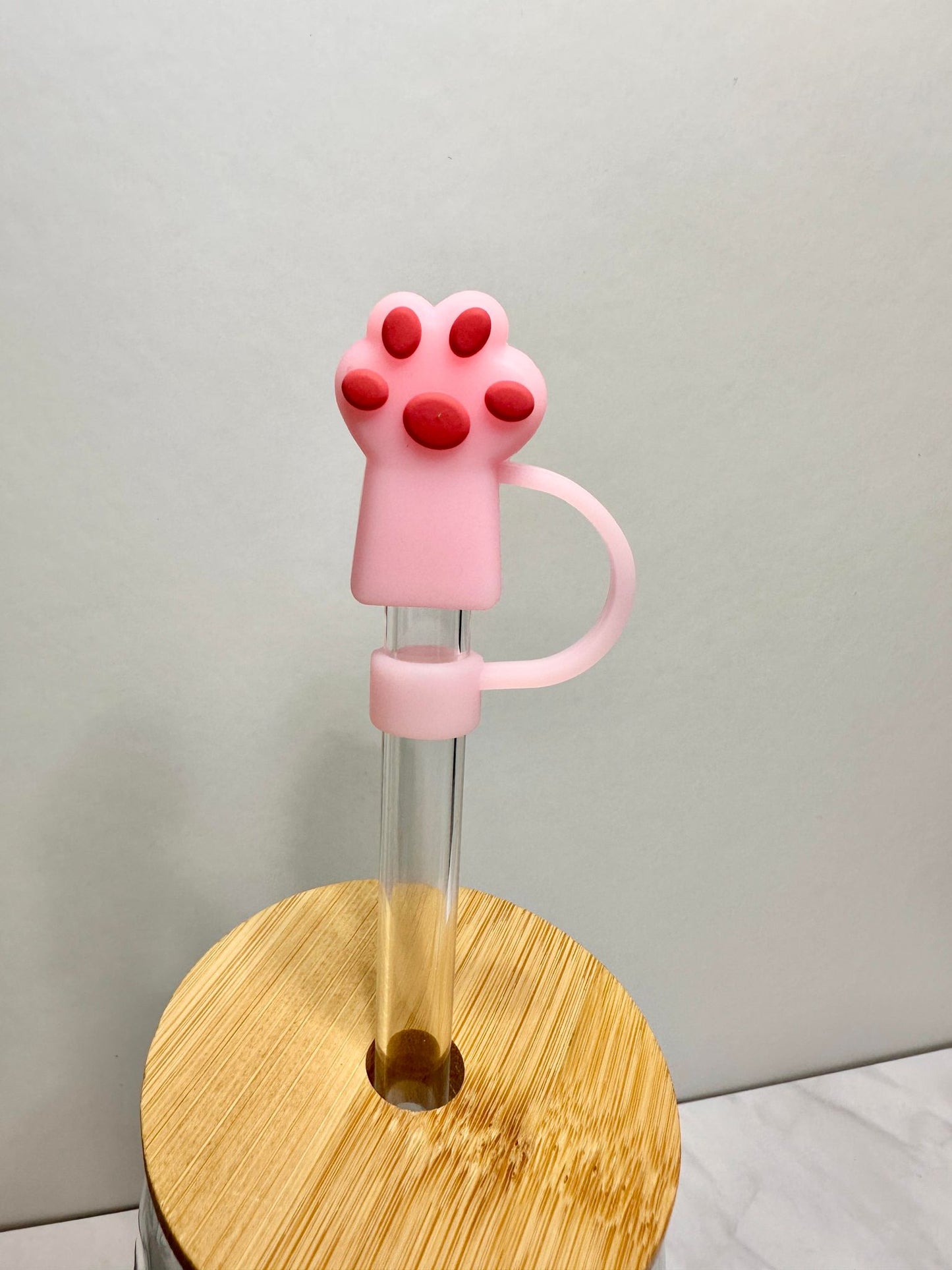 Paw Print Straw Toppers