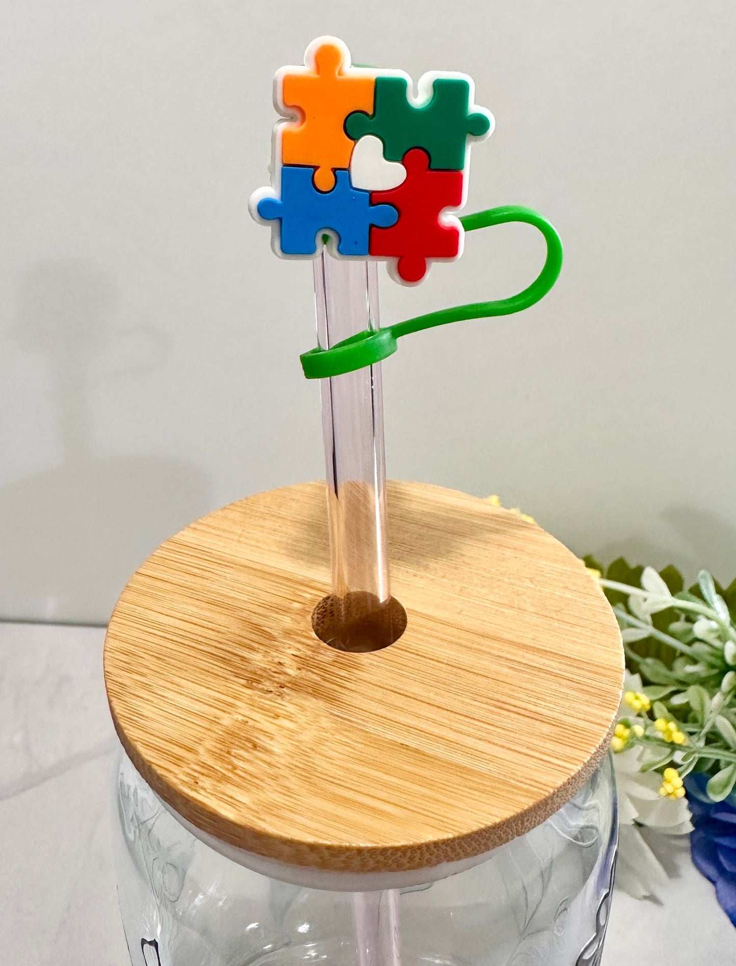 Autism Straw Toppers (Larger)