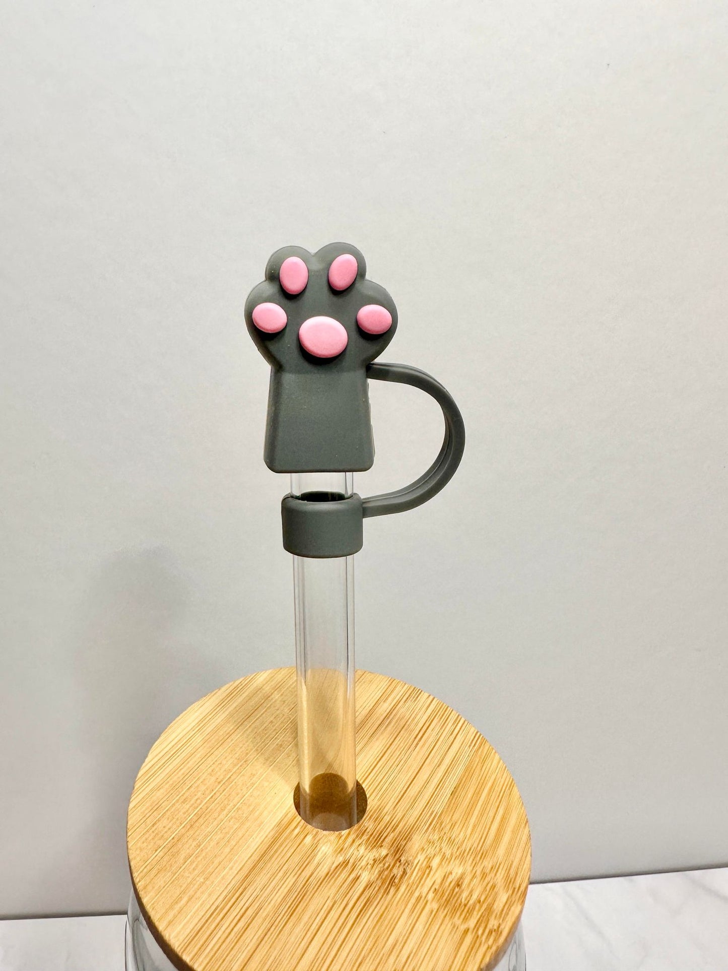 Paw Print Straw Toppers