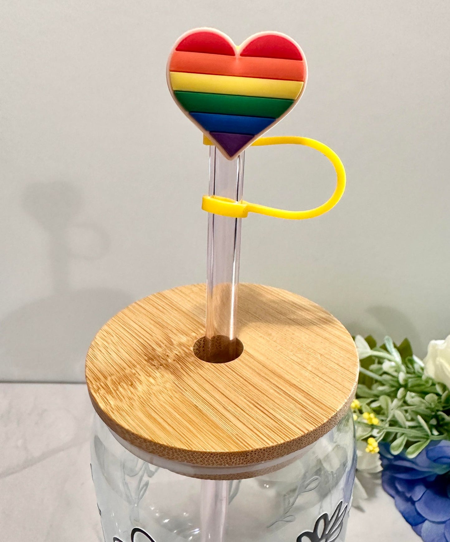 Rainbow Pride Straw Toppers