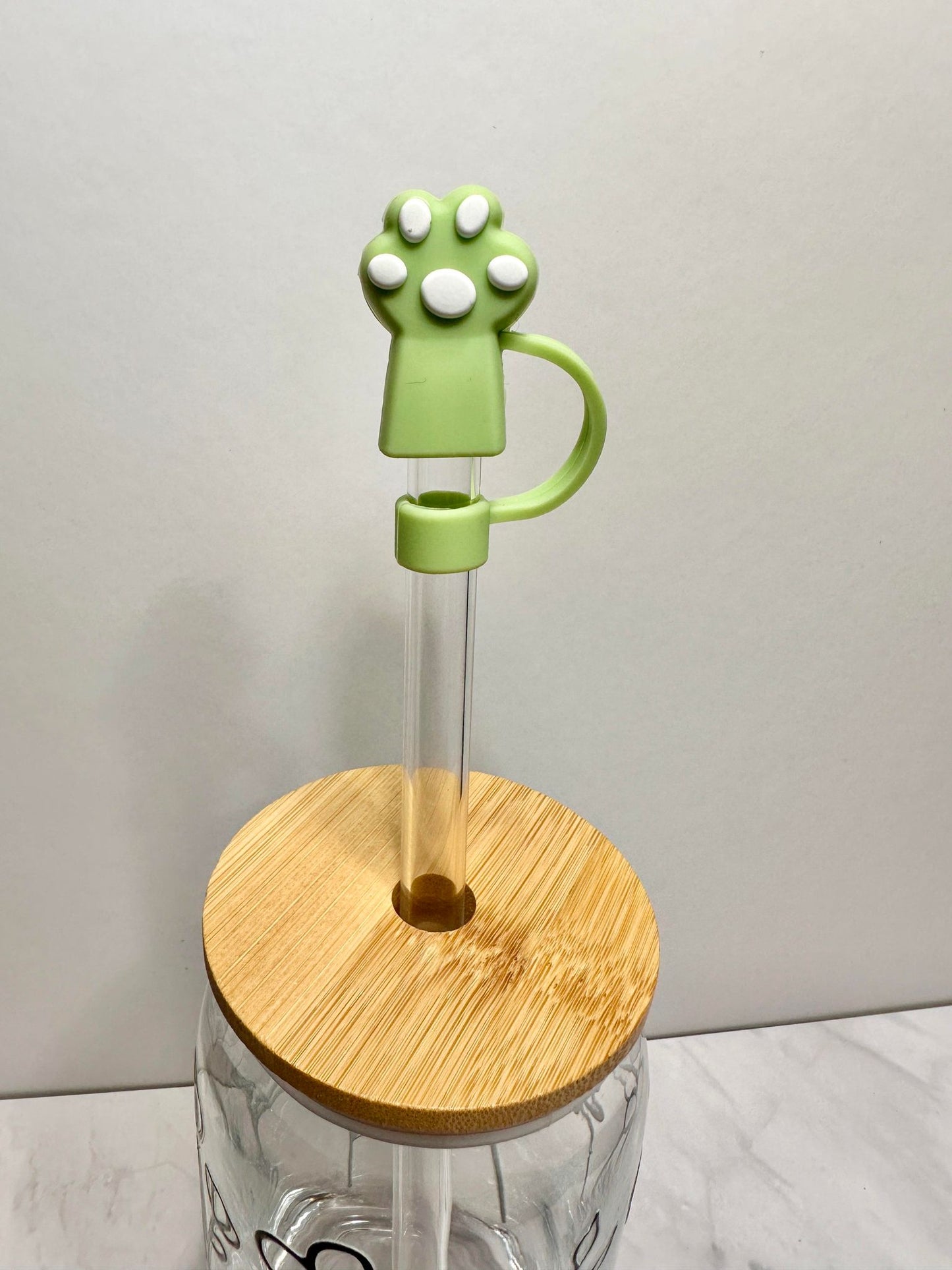 Paw Print Straw Toppers