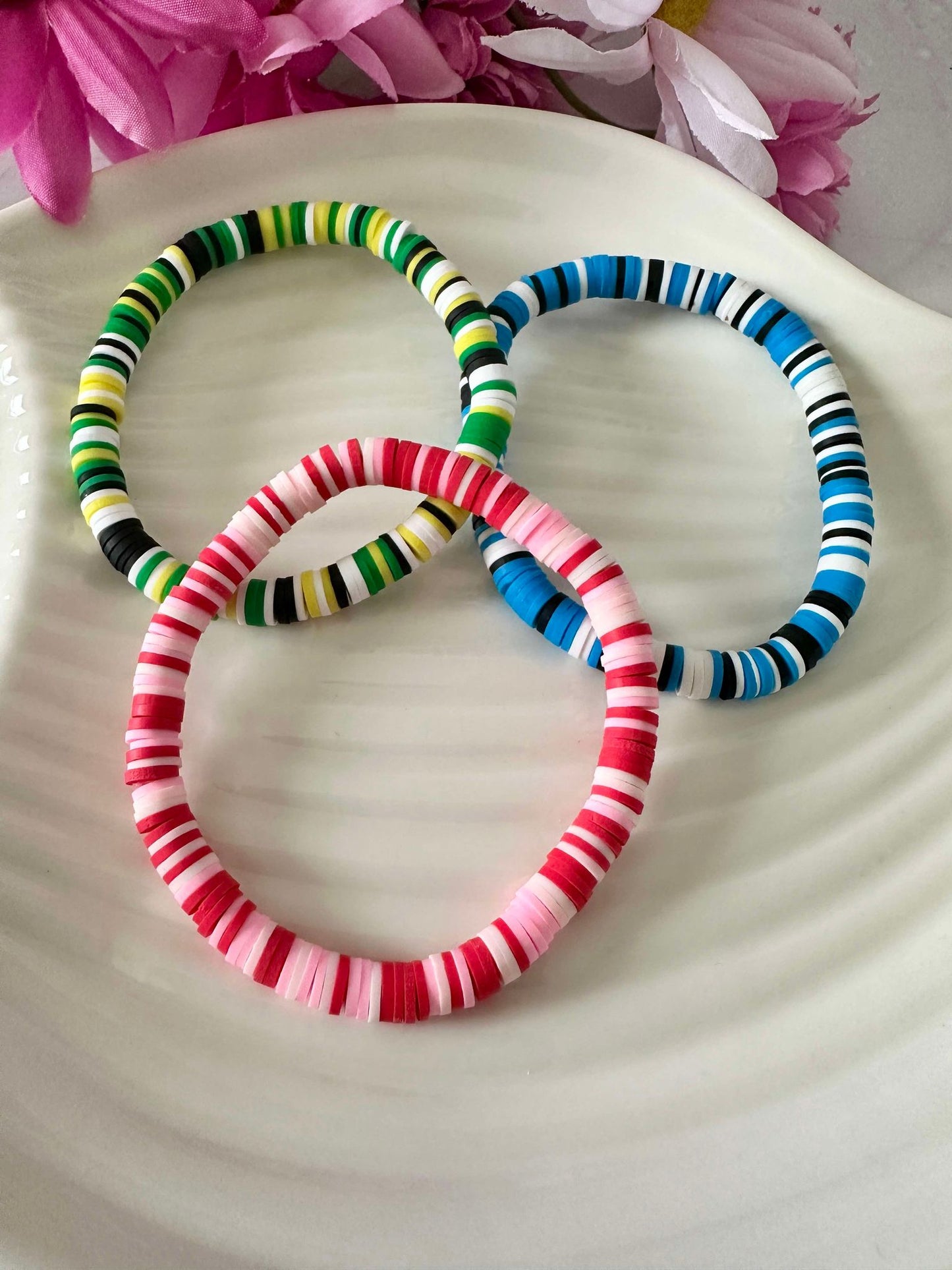 Heishi Clay Stretch Bracelets