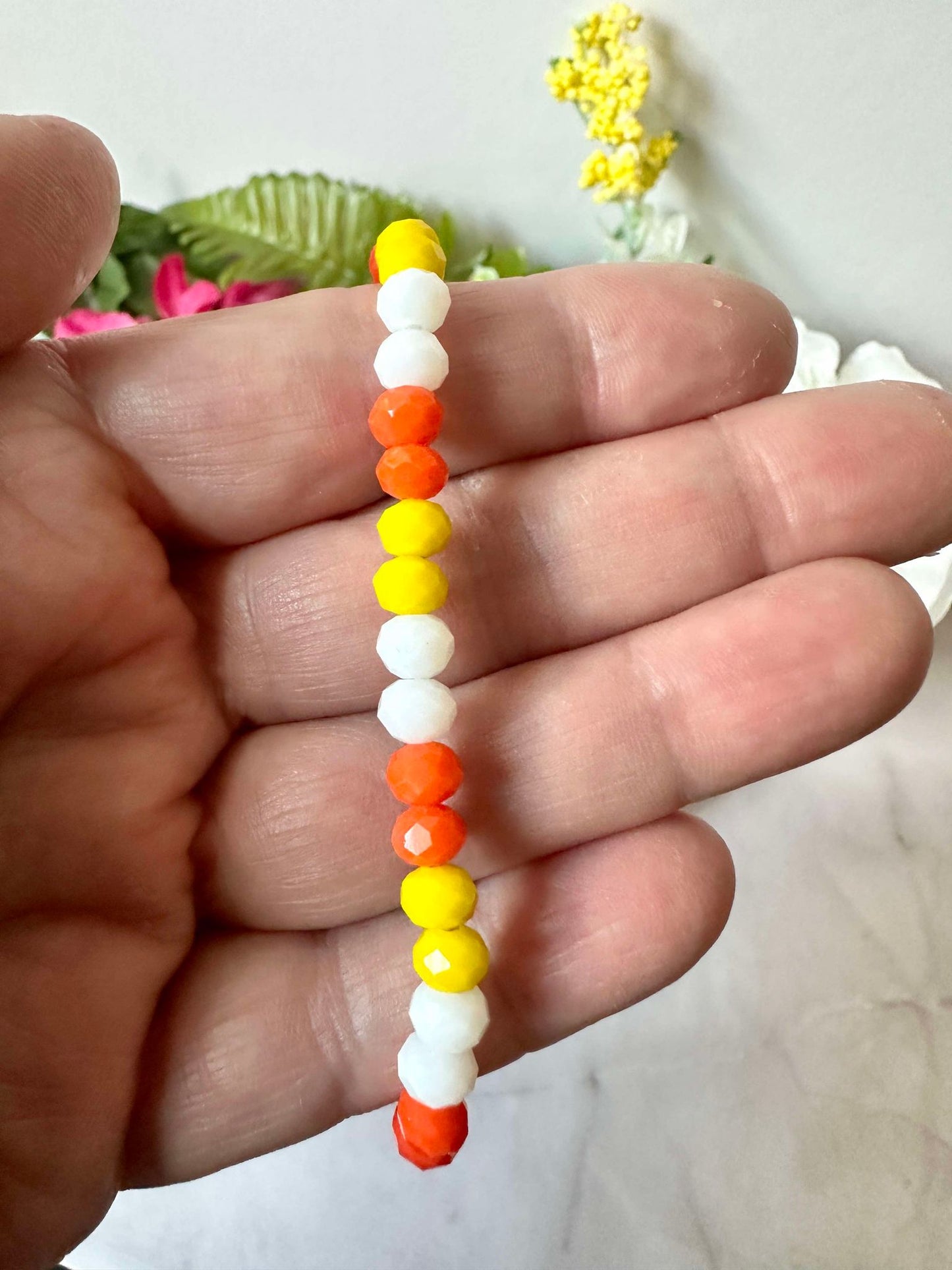 Candy Corn Color Stretch Bracelet