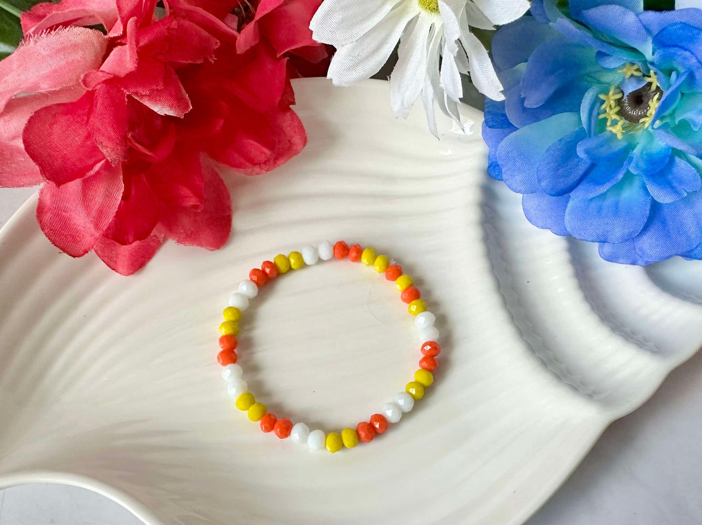 Candy Corn Color Stretch Bracelet