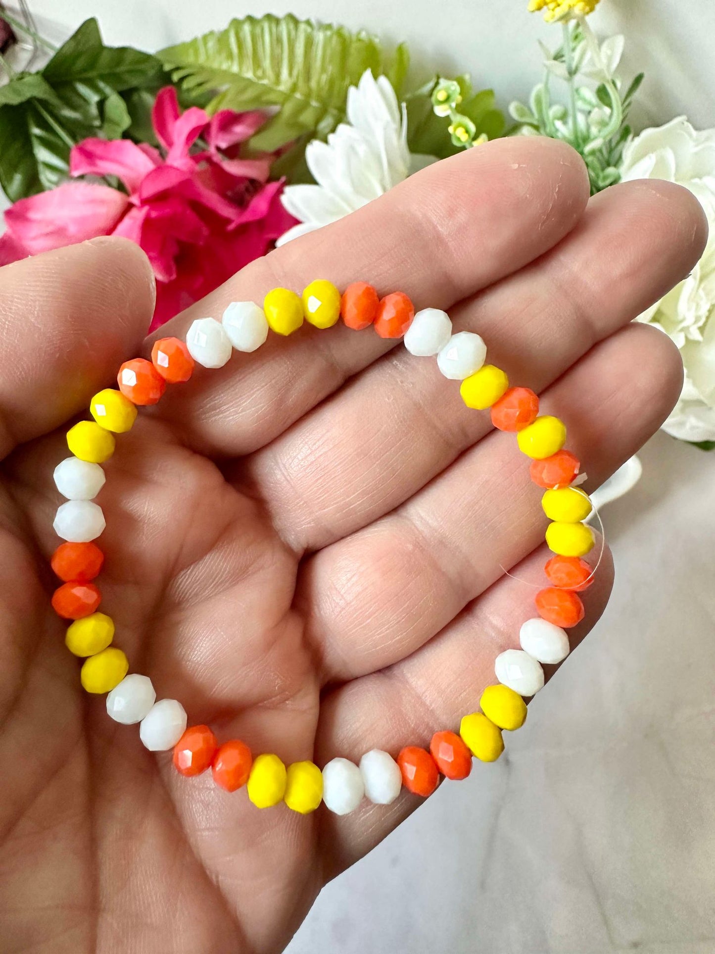 Candy Corn Color Stretch Bracelet