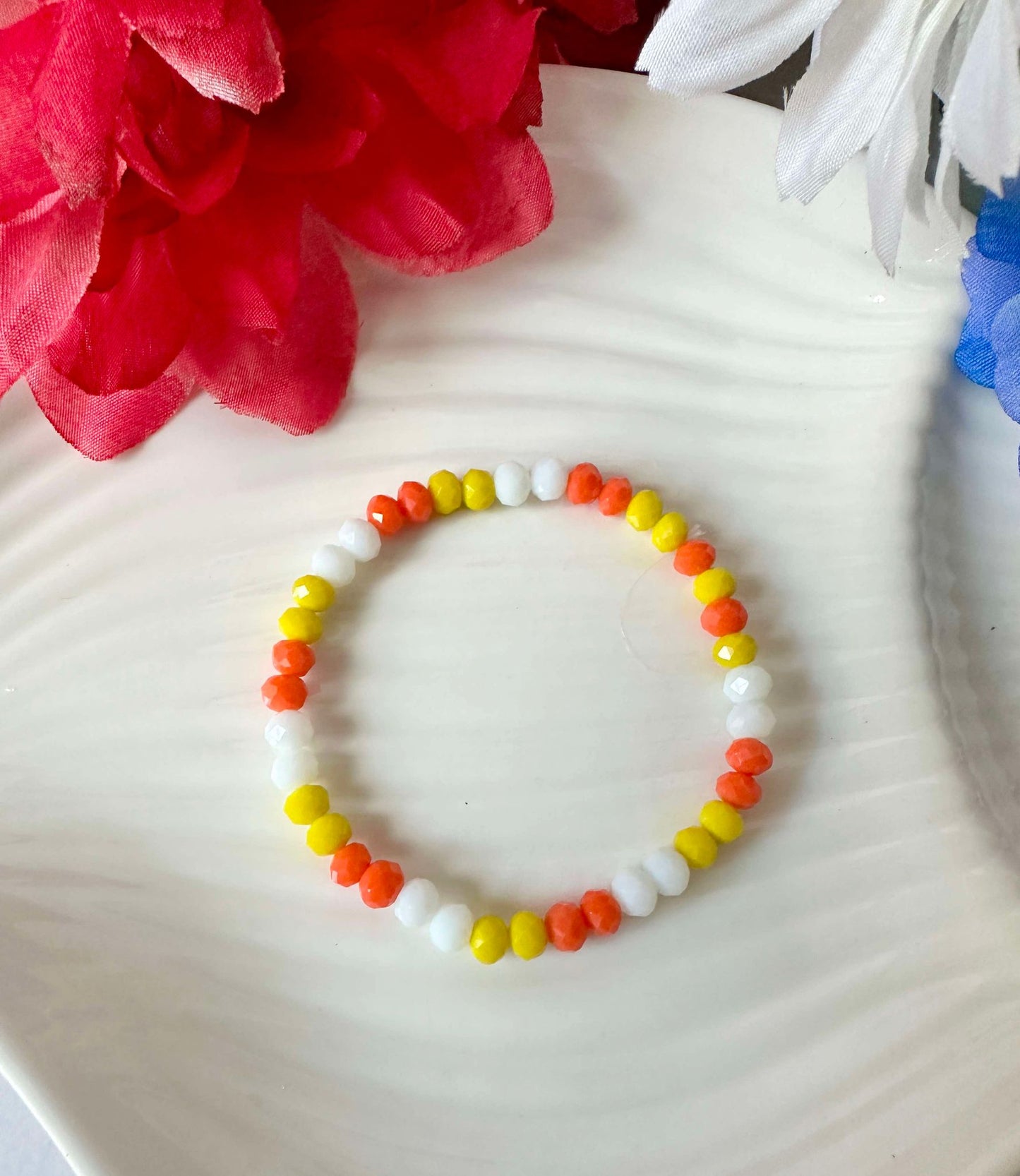 Candy Corn Color Stretch Bracelet