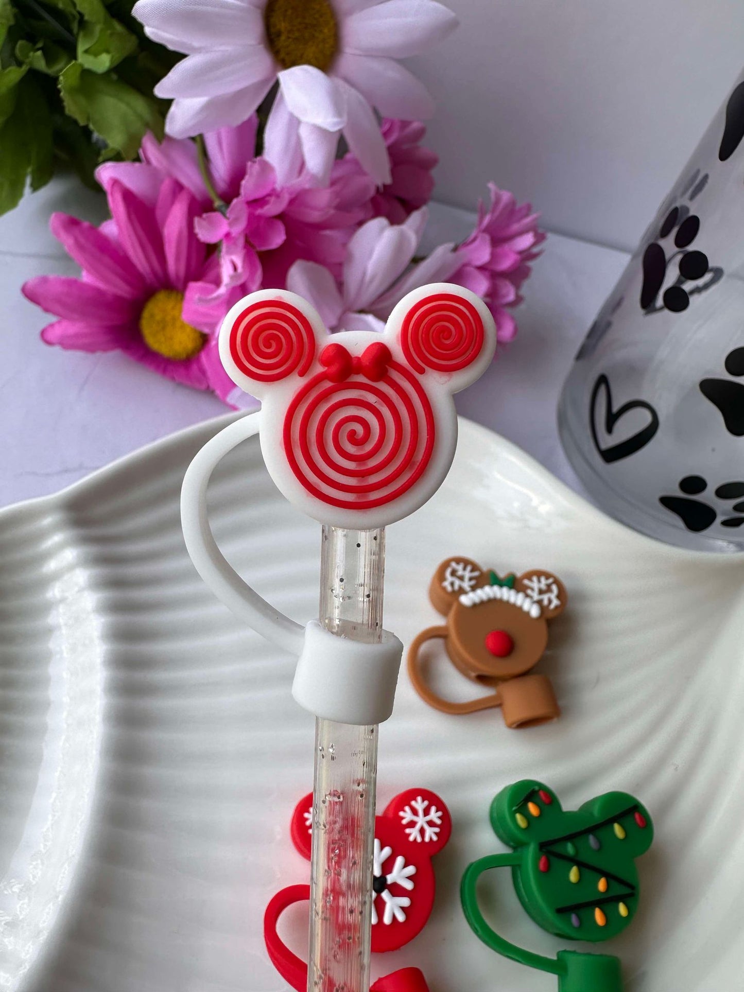 Christmas Character Straw Topper 6-8mm