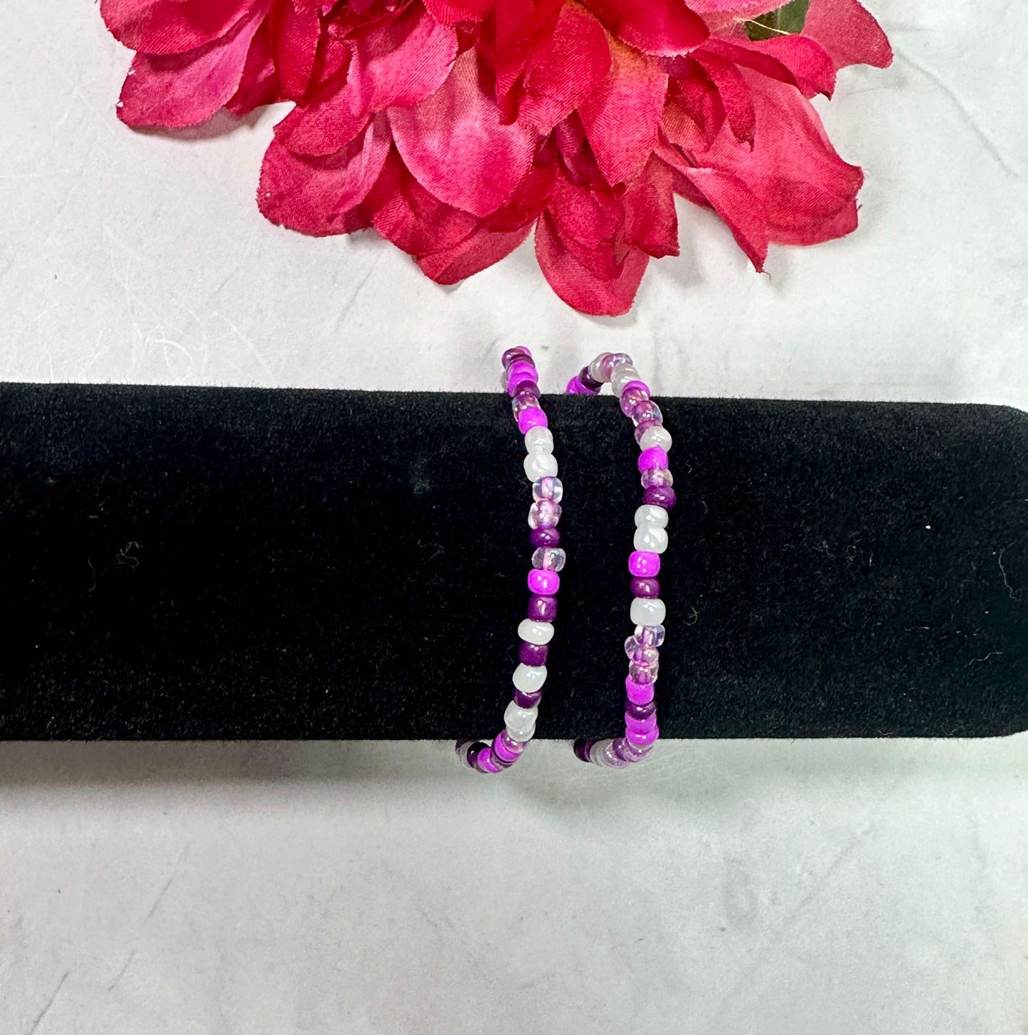 Berry Purple Seed Bead Bracelet