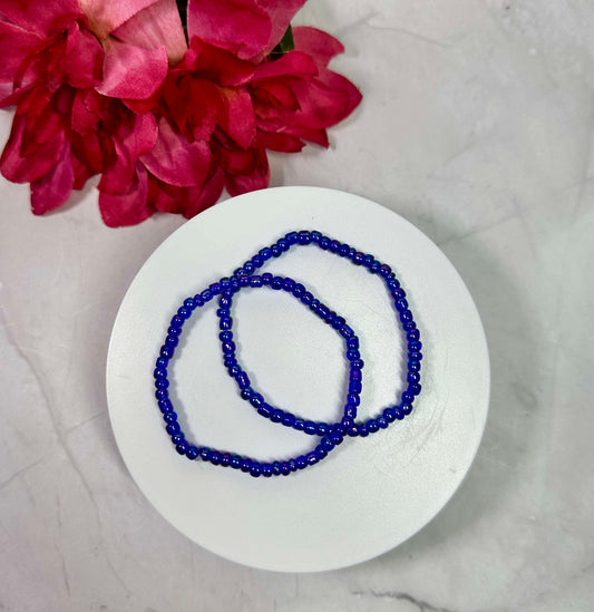 Sapphire Rainbow Seed Bead Bracelet