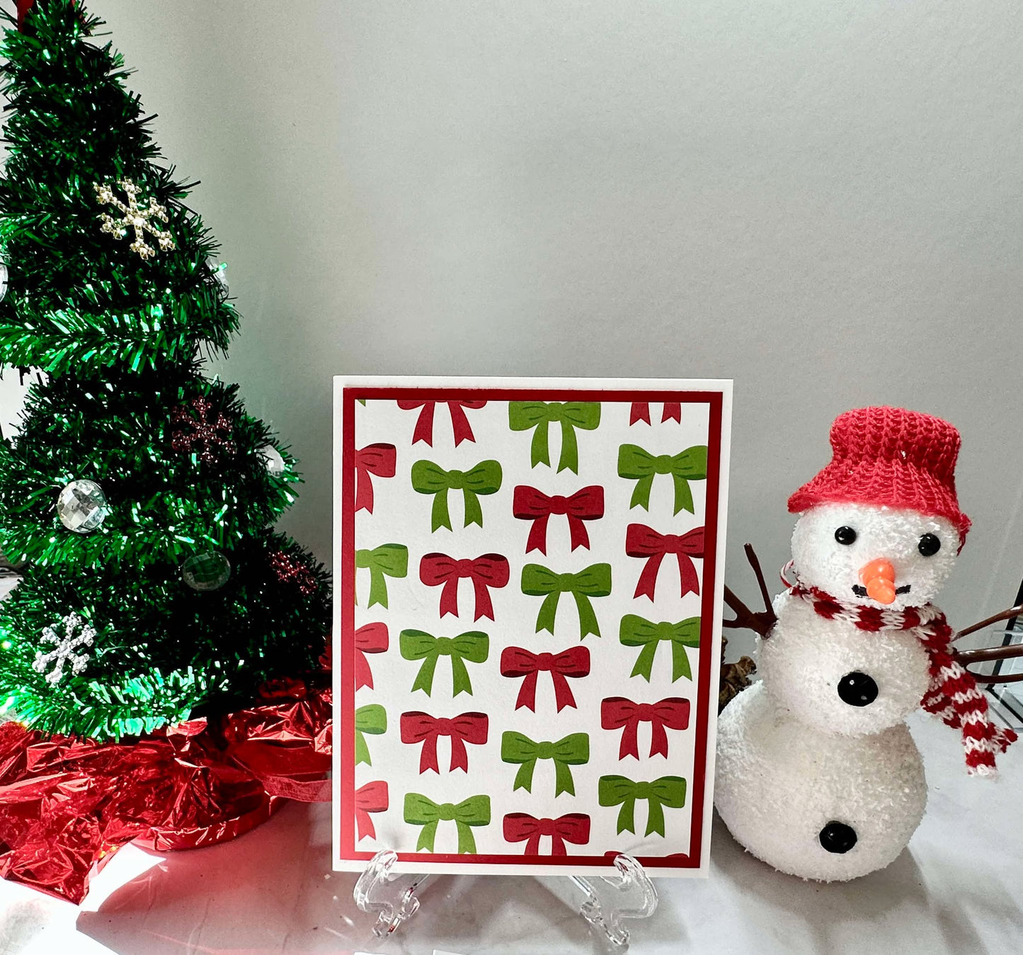 Cute Christmas Bow Notecards