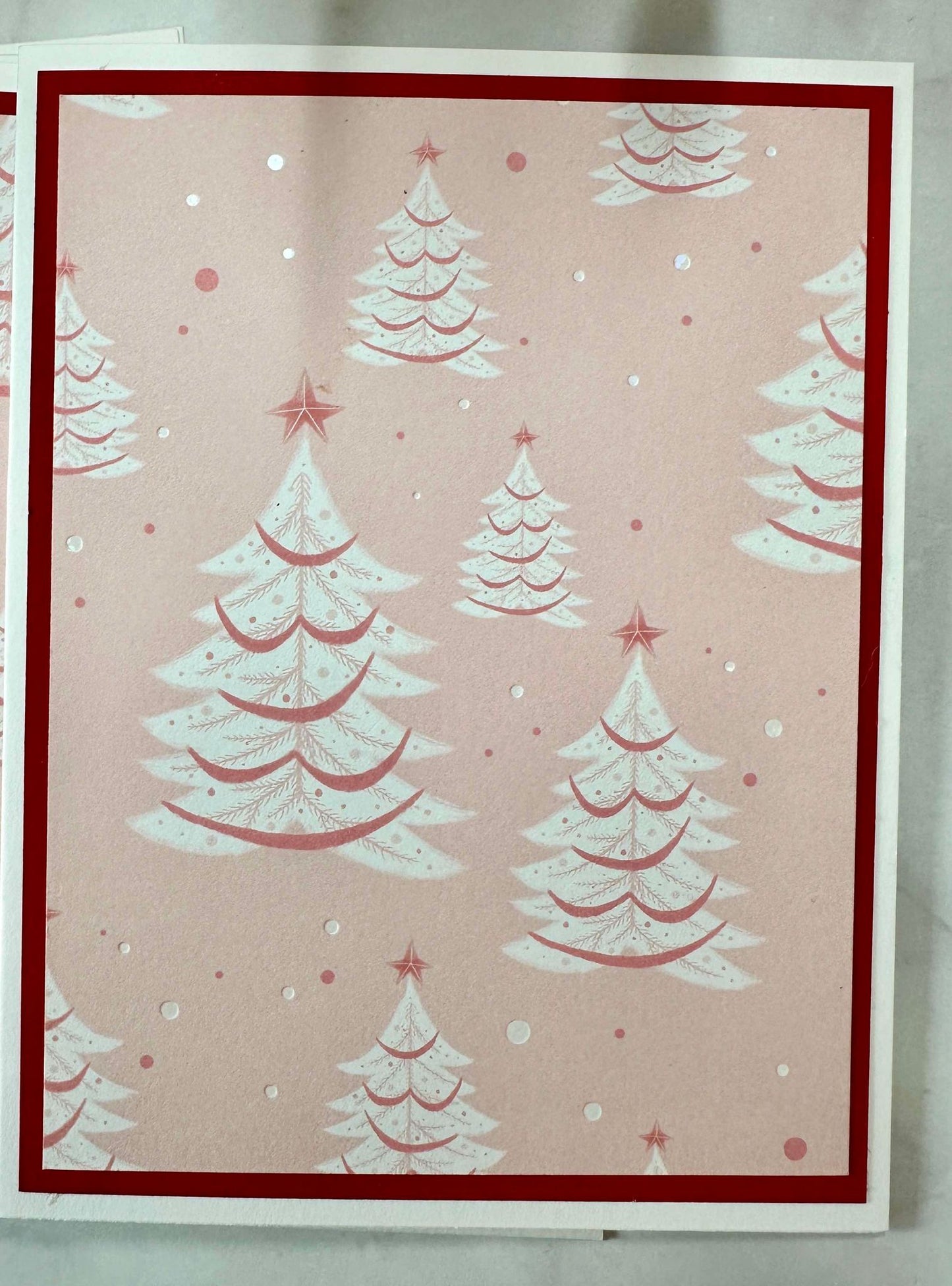 Holiday White Christmas Tree Notecards