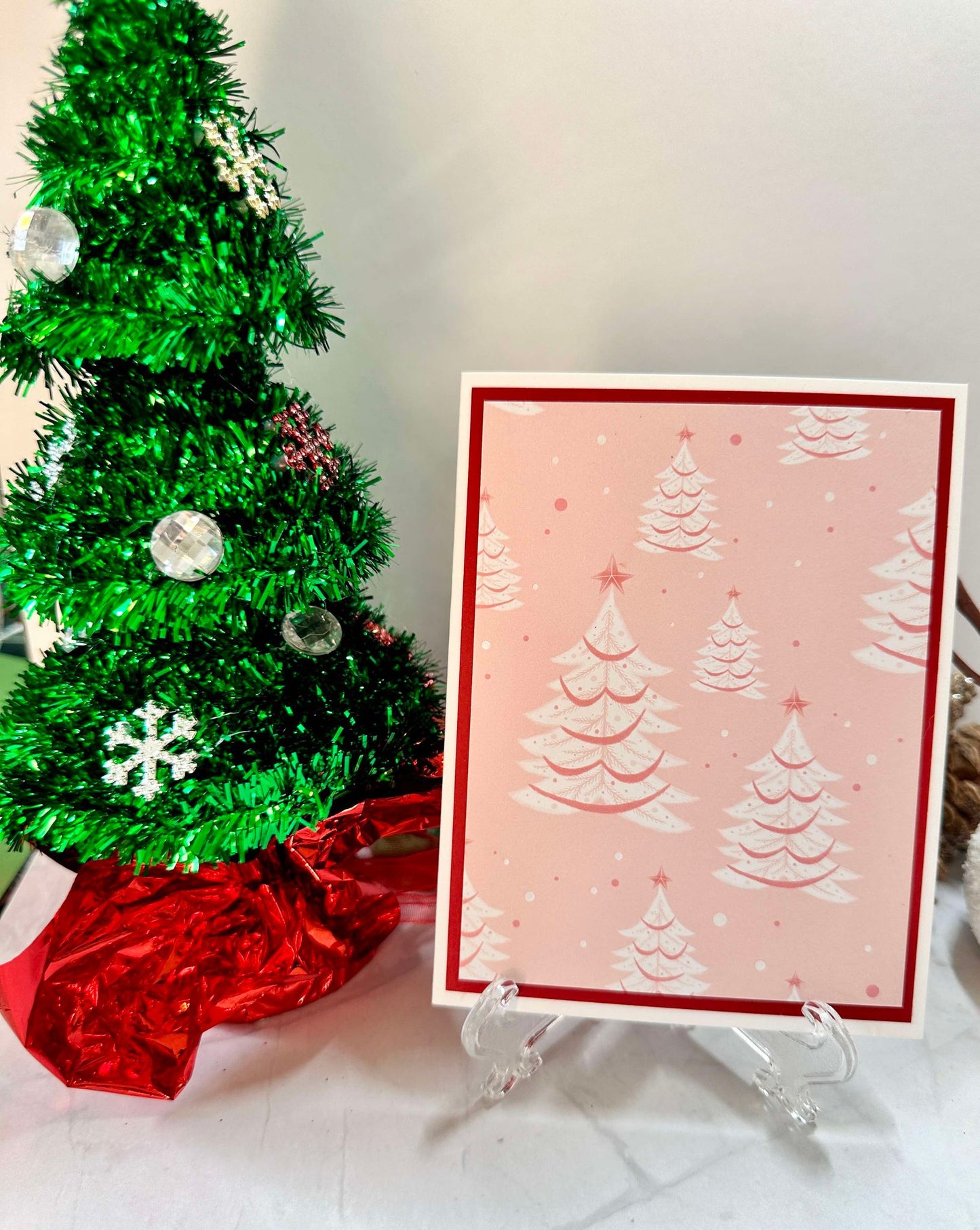 Holiday White Christmas Tree Notecards