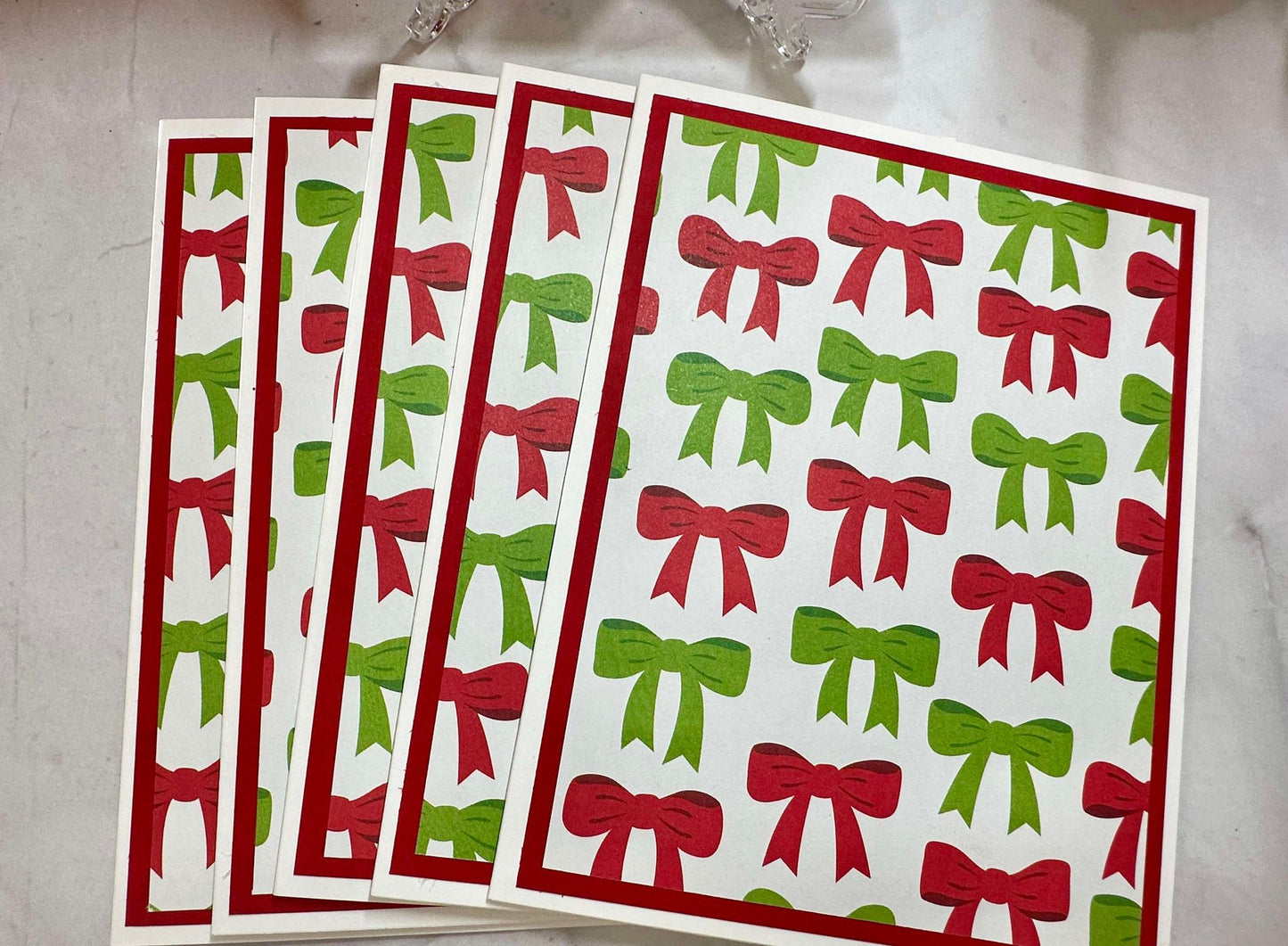 Cute Christmas Bow Notecards